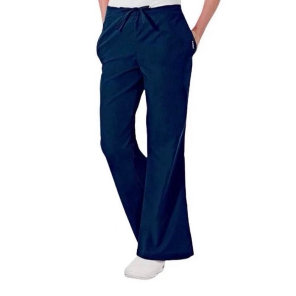 NWT Landau 8335 Navy Blue Flare Leg Scrub Pants Women's Petite Medium PM Medical